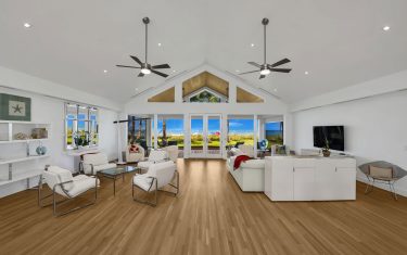 Lykos residential remodel - Family room with ocean view