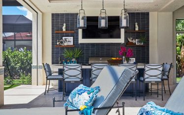 The outdoor living area of The Lykos Group’s “Audubon Outdoor Paradise” project, which received a Sand Dollar Award for Best Space Renovation ($250,001 - $400,000).