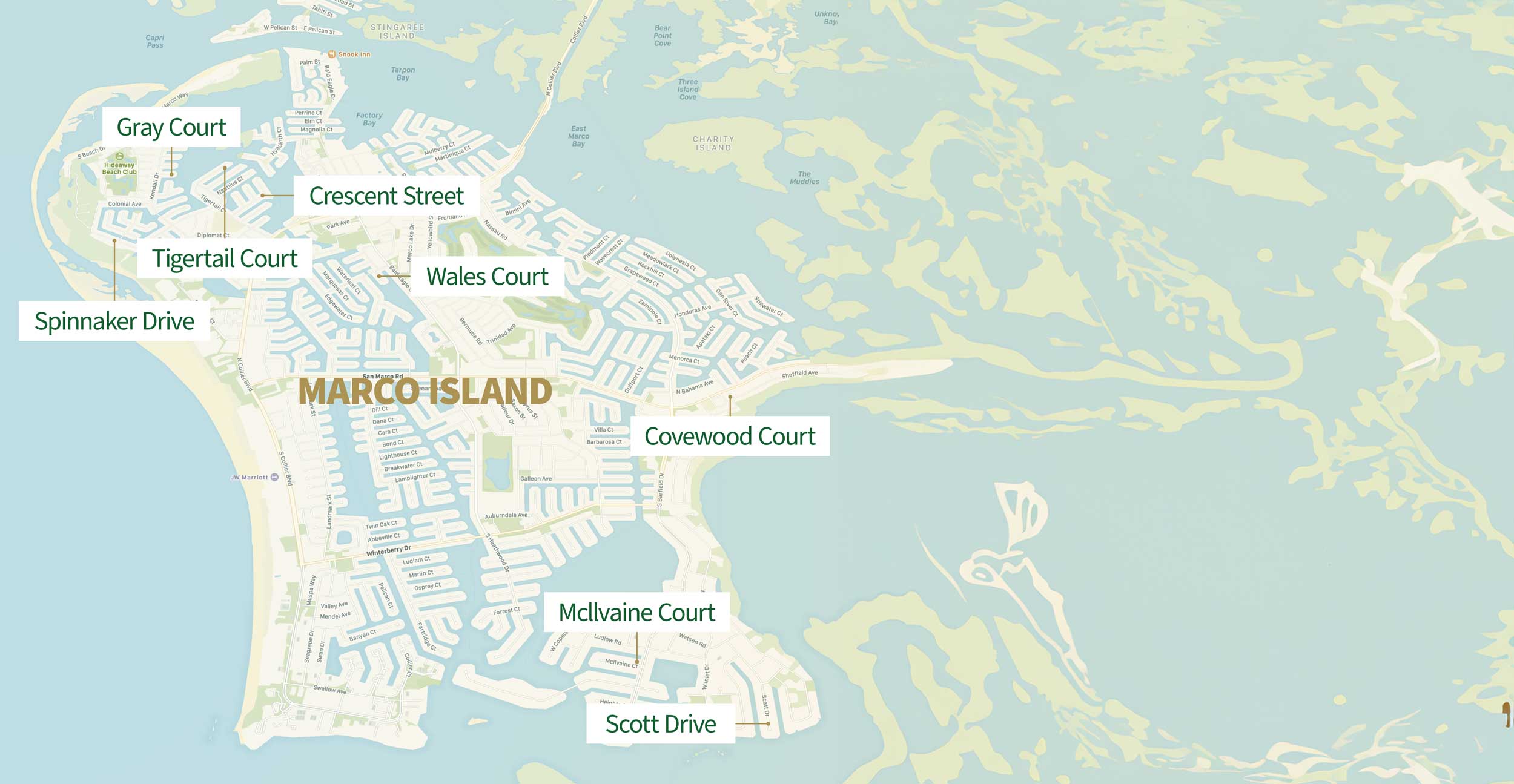 Marco Living properties map