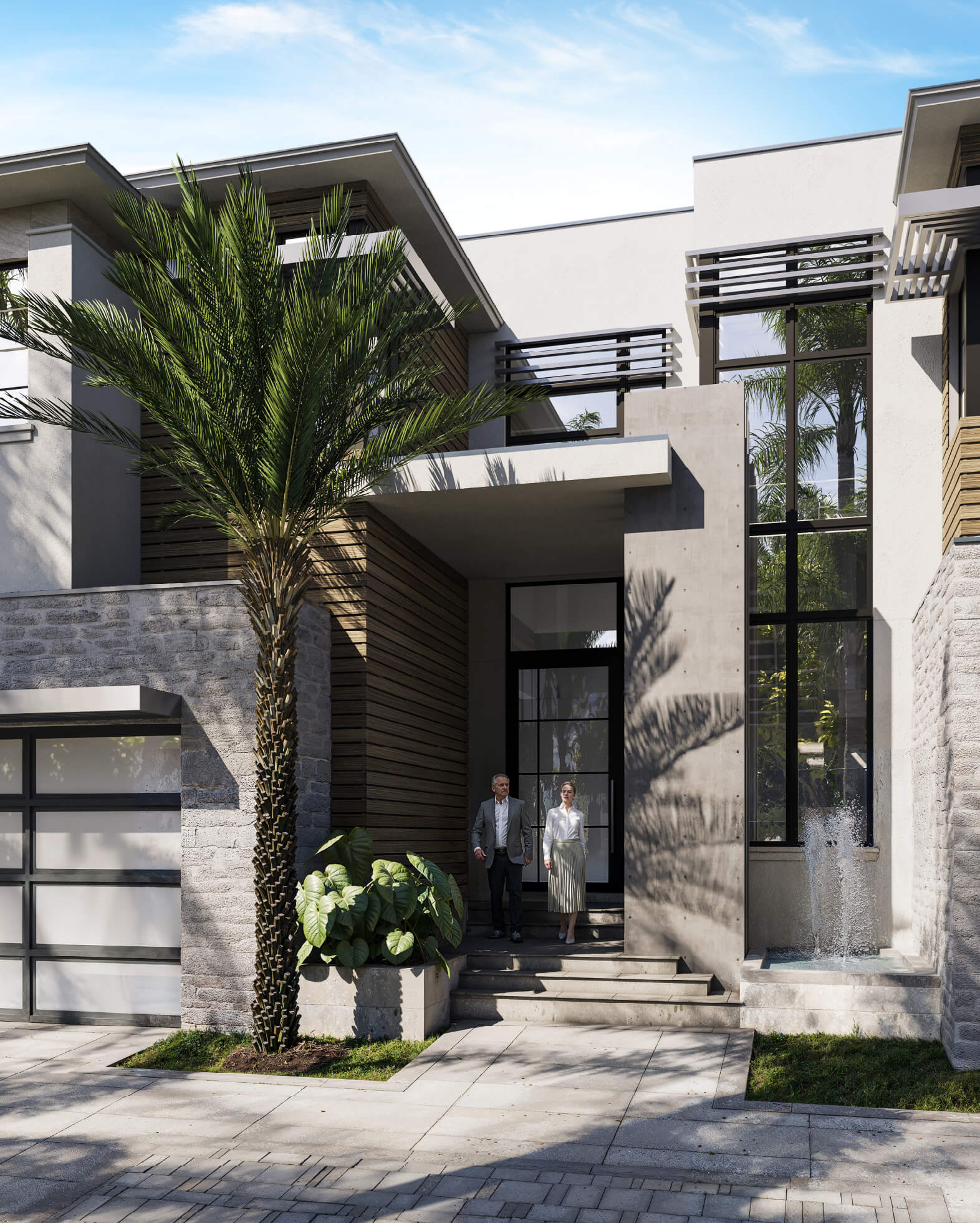 rendering - park shore custom home
